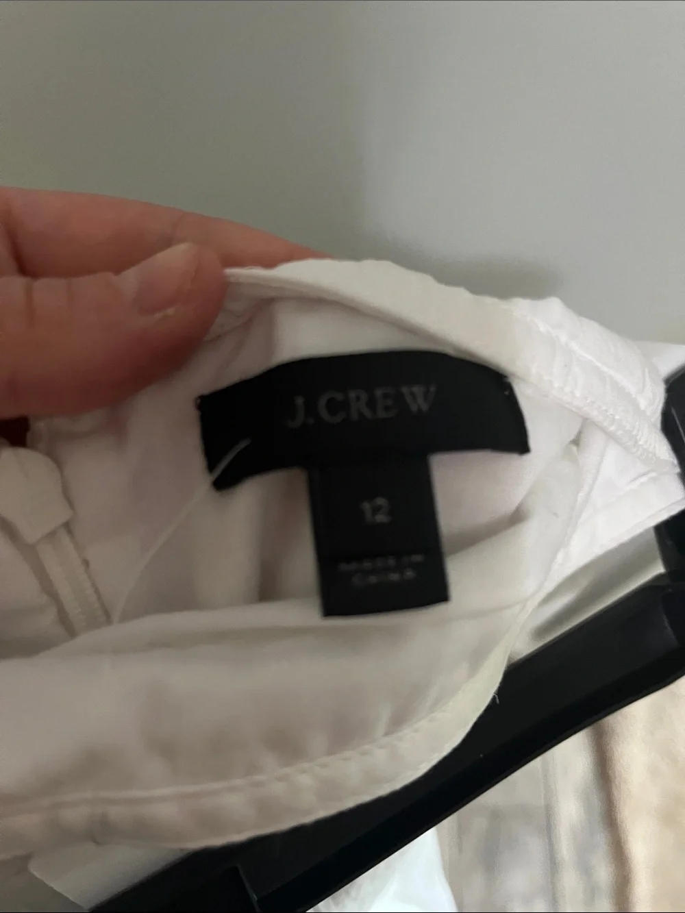 J Crew  White Tiered Skirt